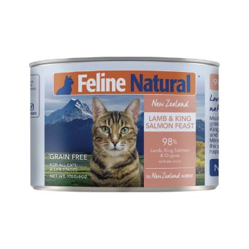 Feline Natural Lamb and King Salmon Canned Cat Food - 170 g