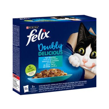 Felix Doubly Delicious Fish Selection in Jelly Multipack Cat Food 