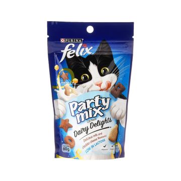 Felix Party Mix Dairy Delights Dry Cat Treats -  60 g