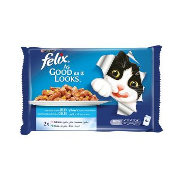 Felix As Good As It Looks Salmon & Tuna Wet Cat Food - 85 g - Pack of 4