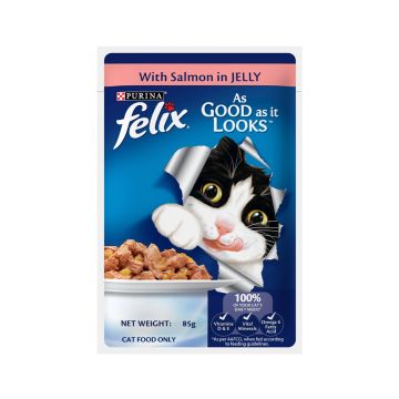 Felix Salmon In Jelly Adult Cat Food Pouch - 85 g