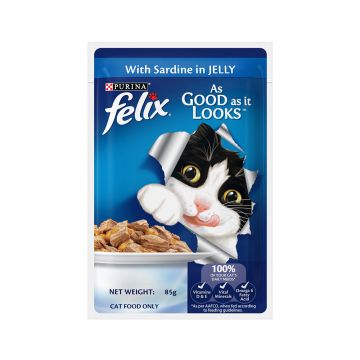 Felix Sardine In Jelly Adult Cat Food Pouch - 85 g