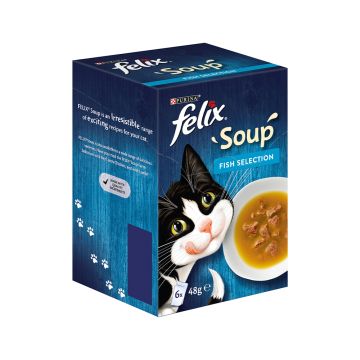 Felix Soup Fish Selection Wet Cat Food - 85 g - Pack of 6