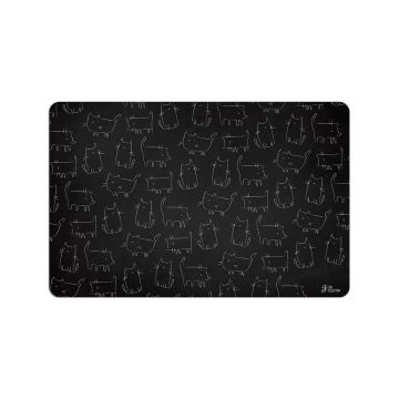 Ferribiella Blackboard Cats Mat Placement - 43L x 28W cm