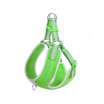 Fida Step-in Dog Harness Reflective - Green - Medium