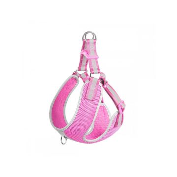 Fida Step-in Dog Harness Reflective - Pink - Small