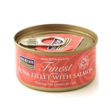 Fish4Cats Tuna Fillet with Salmon Wet Food - 70g - Pack of 10