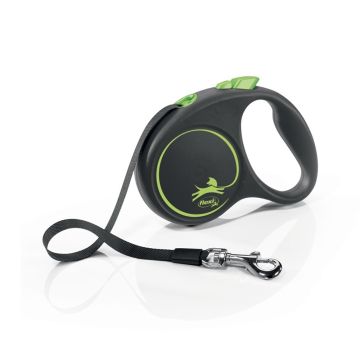 Flexi Design Tape Small Retractable Dog Leash, Green