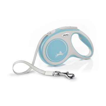 Flexi New Comfort Tape Small Retractable Dog Leash, Light Blue 