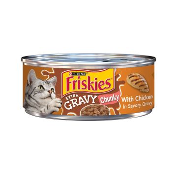 Friskies Extra Gravy Chunky with Chicken Canned Cat Food - 156g - Pack of 24