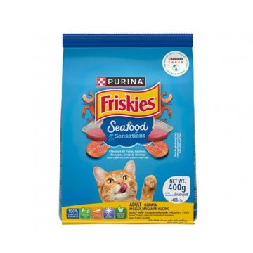 Friskies Seafood Sensations Adult Cat Dry Food - 400 g