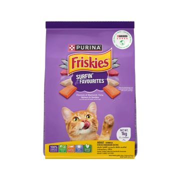 Friskies Surfin Favourites Adult Dry Cat Food - 1 kg