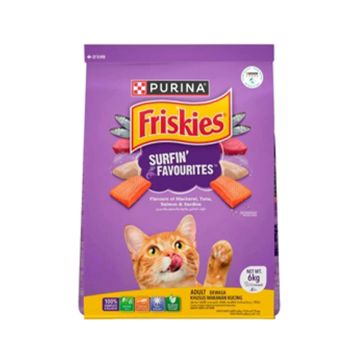 Friskies Surfin Favourites Adult Dry Cat Food - 6 kg