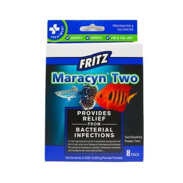  علاج ماراسين تو لعلاج أحواض السمك من فرتز، 8 أكياس