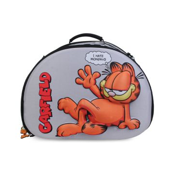 Garfield 3D Eva Embossed Cat Carrying Bag, Grey - 42L x 29W x 33H cm