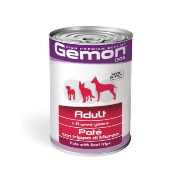 Gemon All Breeds Pate with Beef Tripe Adult Canned Dog Food - 400 g