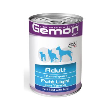 Gemon Pate Light with Tuna Adult Canned Dog Food - 400 g