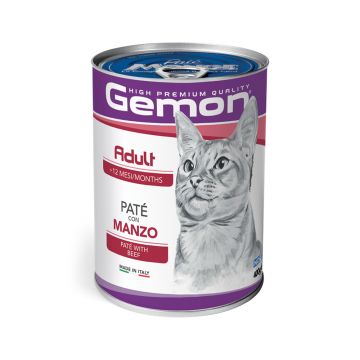 Gemon Pate with Beef Adult Canned Cat Food - 400 g