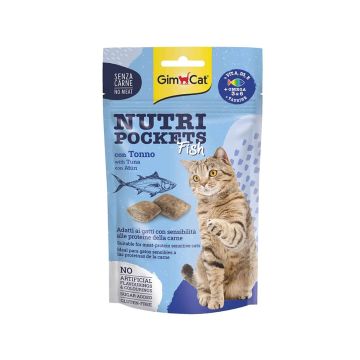 Gimcat Nutri Pockets Tuna Granulated Adult Cat Treat - 60 g