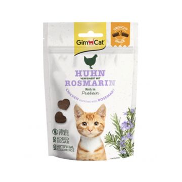 GimCat Crunchy Snack Chicken & Rosemary Cat Treats, 50g