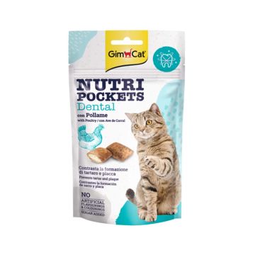 GimCat Nutri Pockets Dental With Poultry Cat Treats, 60g