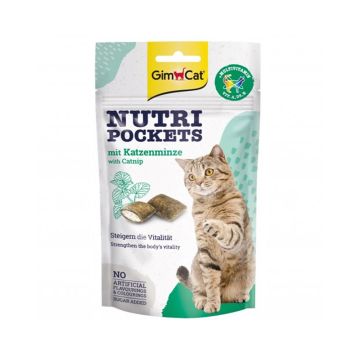 GimCat Nutri Pockets with Catnip and Multi-Vitamin Treats, 60g