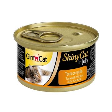 GimCat ShinyCat With Chicken And Tuna In Jelly - 70g - Pack of 24
