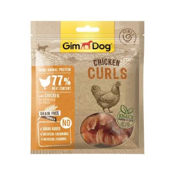 GimDog Chicken Curls Dog Treat - 55 g