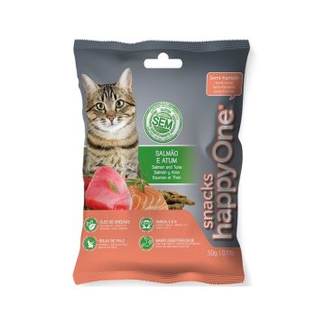 HappyOne Semi-Moist Salmon and Tuna Cat Treat - 50 g