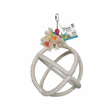 Hari Smart Play Rope Orbiter Perch ‘n Swing Bird Toy - Medium - White