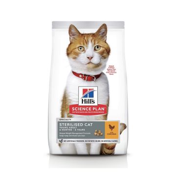 Hill's Science Plan Sterilised Cat Young Adult Cat Food with Chicken - 1.5 Kg