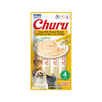 Inaba Churu Tuna with Cheese Lickable Cat Treats - 14 g x 4 Pcs