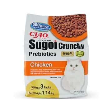 Inaba Ciao Sugoi Prebiotics Crunchy Chicken Dry Cat Food - 1.14 Kg