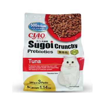 Inaba Ciao Sugoi Prebiotics Crunchy Tuna Dry Cat Food - 1.14 Kg