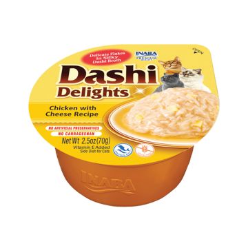 Inaba Cup Dashi Delights Chicken With Cheese Cat Treats - 70 g