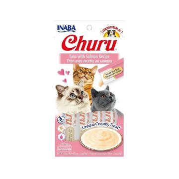 Inaba Churu Tuna with Salmon Cat Treats - 14g x 4 Tubes