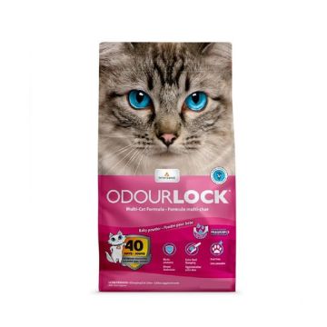 Intersand Odourlock Baby Powder Scented Cat Litter - 12 kg