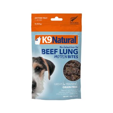 K9 Natural Beef Lung Protein Bites Dog Treats - 60g