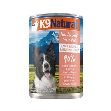 K9 Natural Grain Free Lamb and Salmon Feast Pate Canned Dog Food - 370g