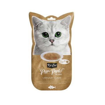 Kit Cat Puree Plus+ Tuna & Cranberry (Urinary Care) Cat Treats - 4 x 15 g