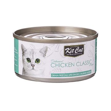 Kit Cat Chicken & Classic Aspic Canned Cat Food - 80g