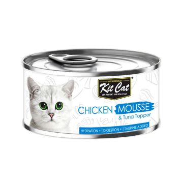 Kit Cat Chicken Mousse With Tuna Topper Canned Cat Food - 80 g