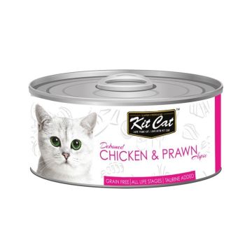 Kit Cat Chicken & Prawn Toppers Canned Cat Food - 80g