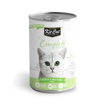 Kit Cat Complete Cuisine Chicken & Whitebait Canned Cat Food - 150g