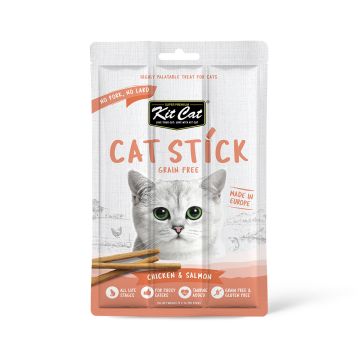 Kit Cat Grain Free Cat Stick Chicken and Salmon Cat Treats - 15 g
