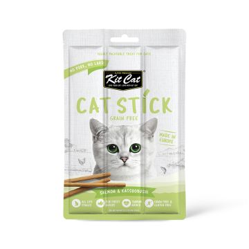 Kit Cat Grain Free Cat Stick Salmon and Katsuobushi Cat Treats - 15 g
