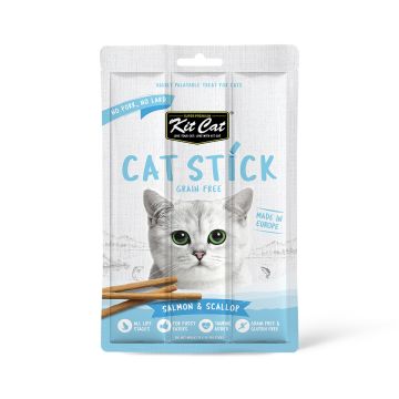Kit Cat Grain Free Cat Stick Salmon and Scallop Cat Treats - 15 g