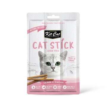 Kit Cat Grain Free Cat Stick Salmon and Seafood Cat Treats - 15 g