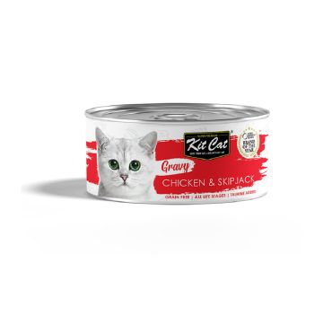 Kit Cat Gravy Chicken & Skipjack Wet Cat Food, 70g