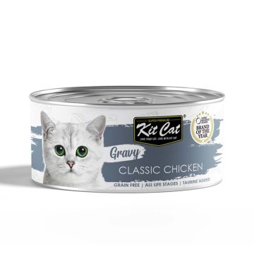 Kit Cat Gravy Classic Chicken Canned Cat Food - 70 g - Pack of 24